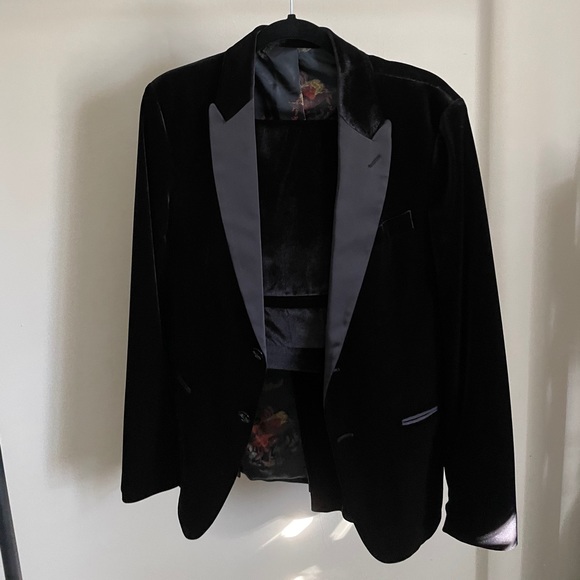 Zara Other - Black Velvet Suit (two piece)
